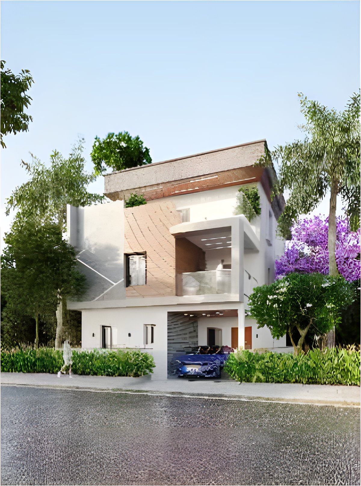 Typical east-facing villa at Green Planet